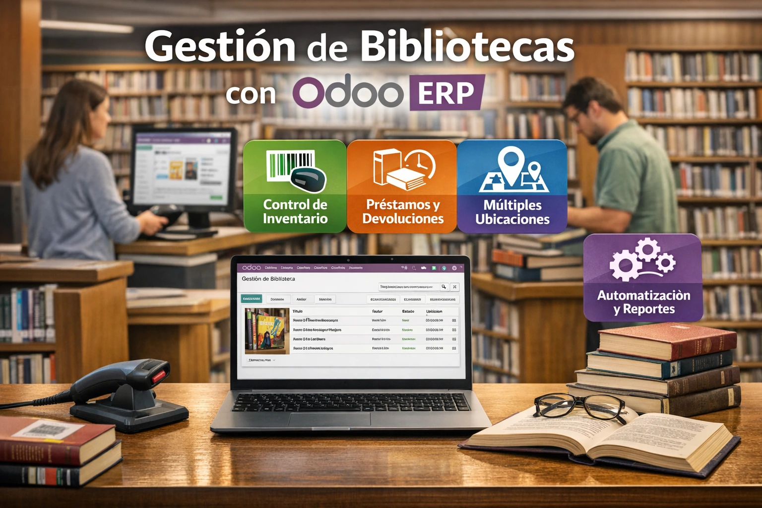 odoo para bibliotecas