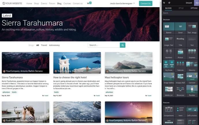 Módulo Web Odoo Módulo Web Odoo con Blog