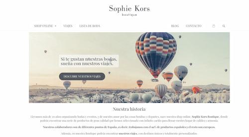 Desarrollo a medida wordpress para sophiekorsboutique