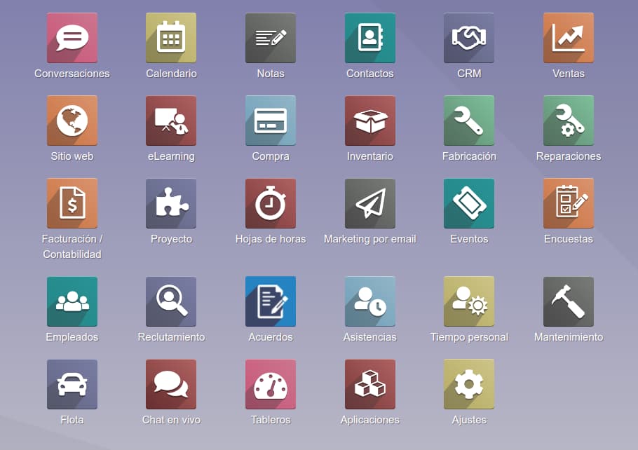 Apps y módulos Odoo